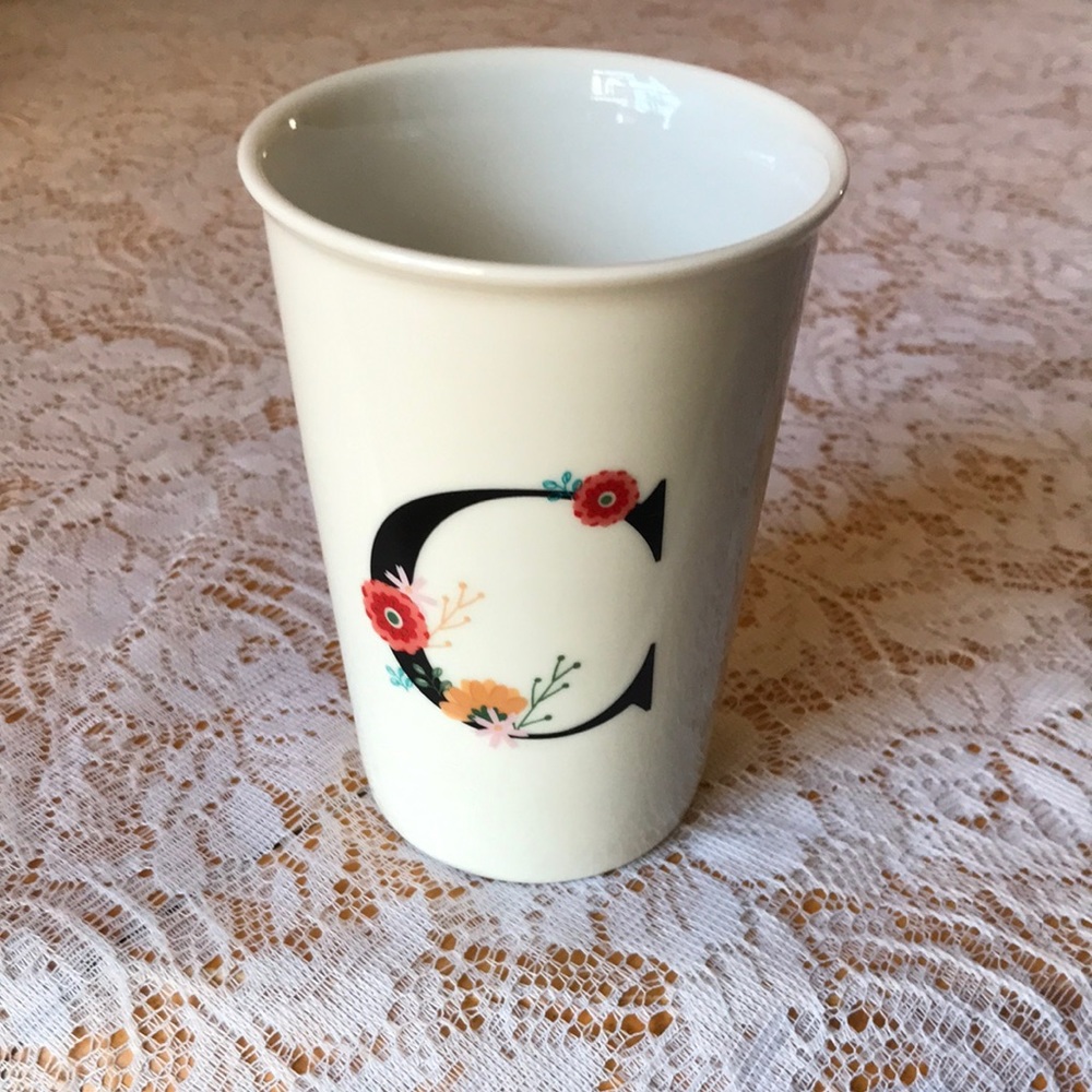 “C” Name Porcelain Cup